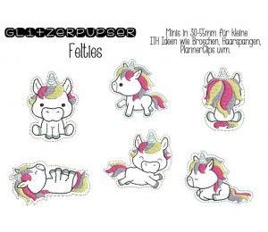 ITH - Glitzerpupser Felties für Paper Clips, Haarspangen, Broschen uvm.